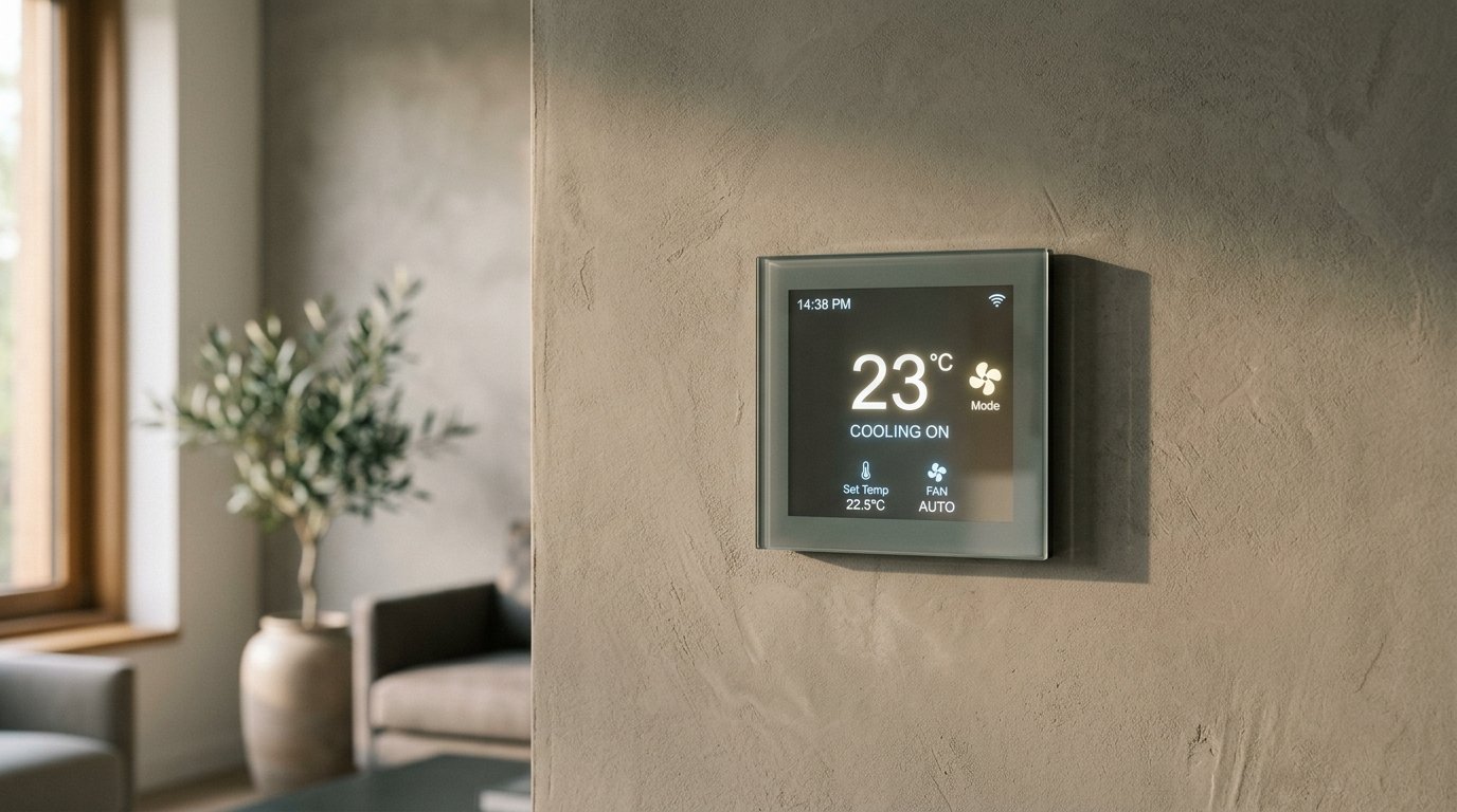 LOMA smart touch thermostat interface